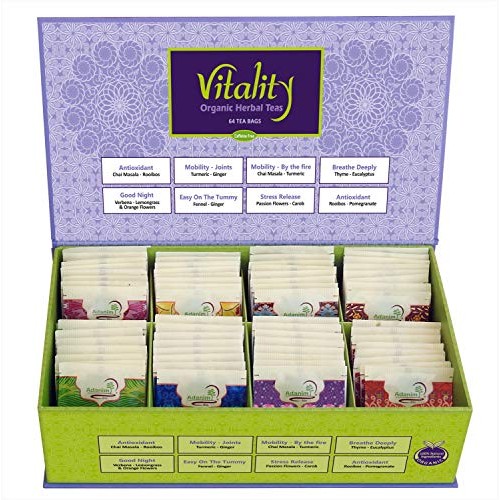 Adanim Bio Organic Herbal Teas Vitality Gift Box Sampler 8 Flav