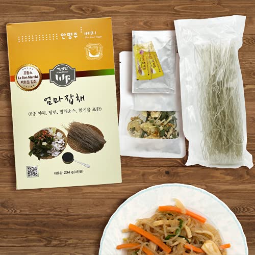 3~4 Servings Korean Glass Noodle Stir-Fry Japchae Easy Homemad