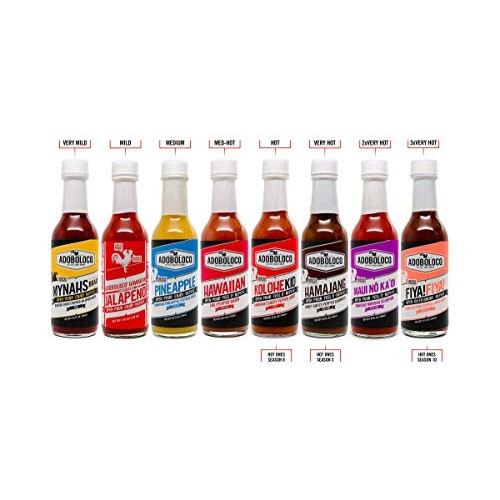 Adoboloco Hot Sauce Jalapeno Hawaiian Sauce - Mild Red Umami Sau