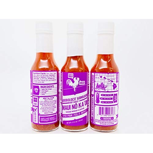 Adoboloco Hot Sauce Maui No Ka Oi Spicy Trinidad Moruga Scorpion