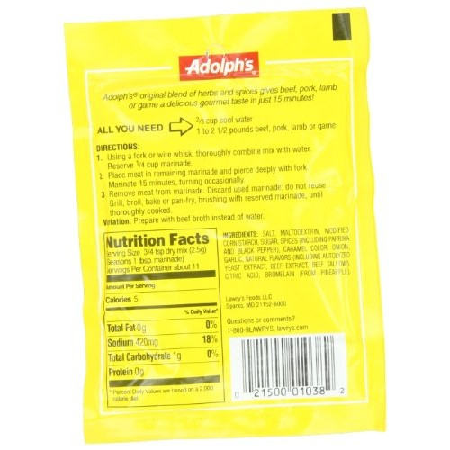 Adolph Original Meat Tenderizing Marinade, 1-Ounce Pack of 8