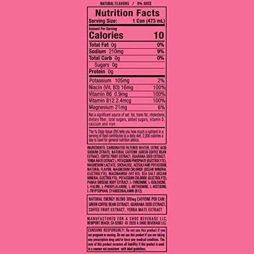 Adrenaline Shoc Performance Energy Drink, Cotton Candy, Zero Sug