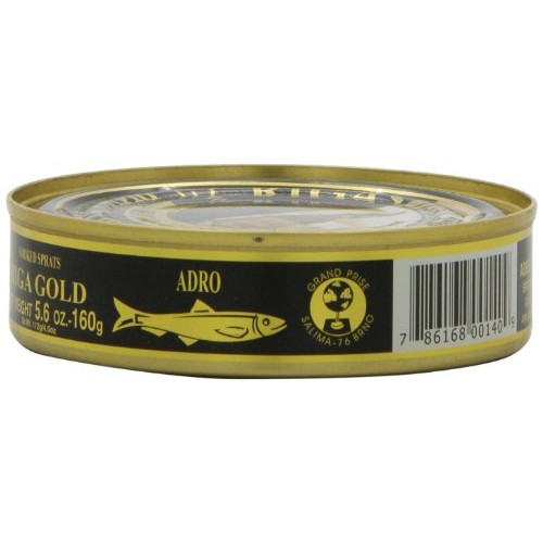 Adro Riga Smoked Sprats, 5.6-Ounce Pack Of 12