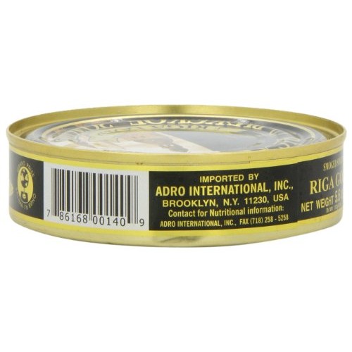 Adro Riga Smoked Sprats, 5.6-Ounce Pack Of 12