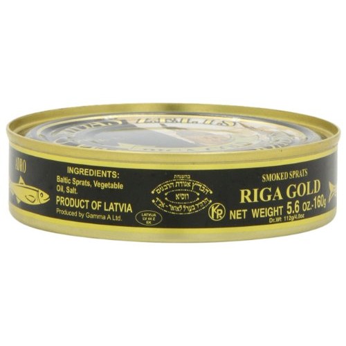 Adro Riga Smoked Sprats, 5.6-Ounce Pack Of 12