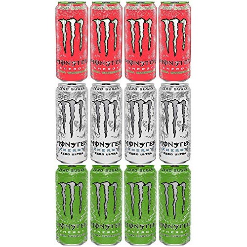Monster Energy Ultra Sampler Pack, Sugar Free Energy Drink, 3 Fl
