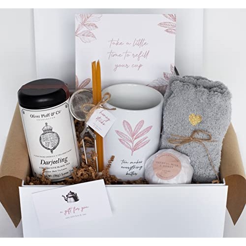 Aevum + Ink College Care Package Tea Gift Baskets, Tea Sets For