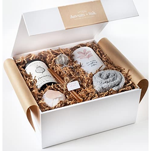 Aevum + Ink College Care Package Tea Gift Baskets, Tea Sets For