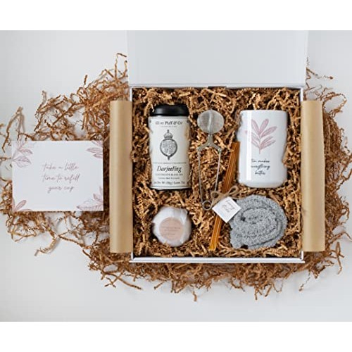 Aevum + Ink College Care Package Tea Gift Baskets, Tea Sets For