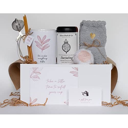 Aevum + Ink College Care Package Tea Gift Baskets, Tea Sets For