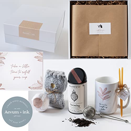 Aevum + Ink College Care Package Tea Gift Baskets, Tea Sets For