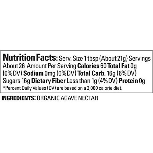 Agave In The Raw, Organic Agave Sweetener, 18.5 Oz. Bottle 1 Pa