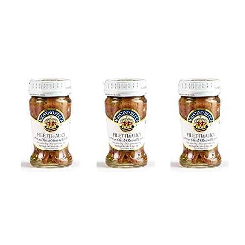 Agostino Recca Anchovies Fillet 3Oz Pack Of 3