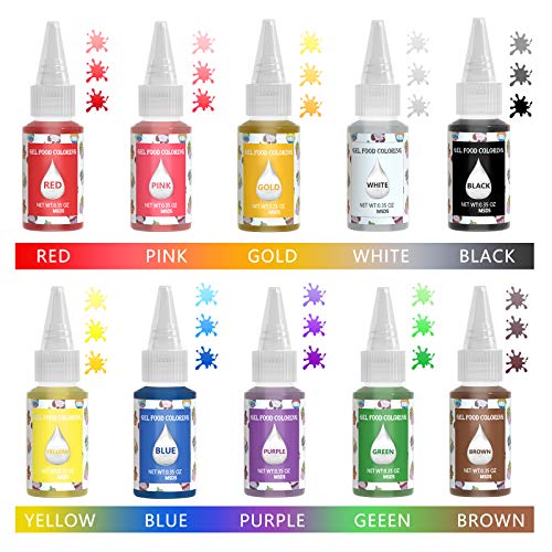 Gel Food Coloring Set For Cake Decorating - Agq Edible Neon Gel