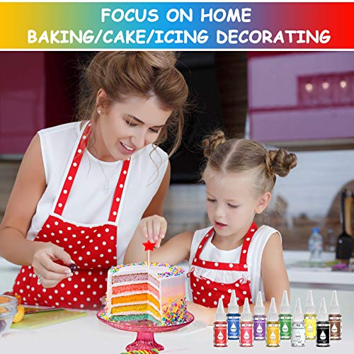 Gel Food Coloring Set For Cake Decorating - Agq Edible Neon Gel