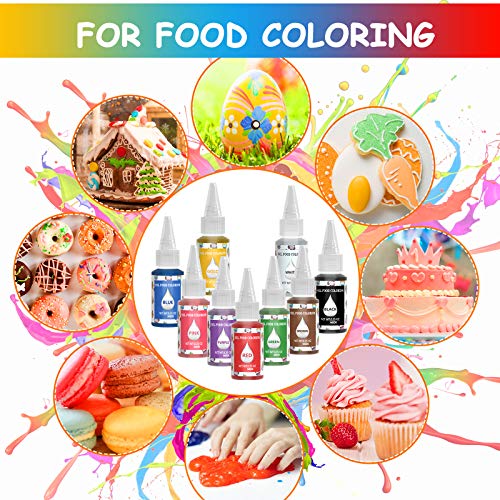 Gel Food Coloring Set For Cake Decorating - Agq Edible Neon Gel