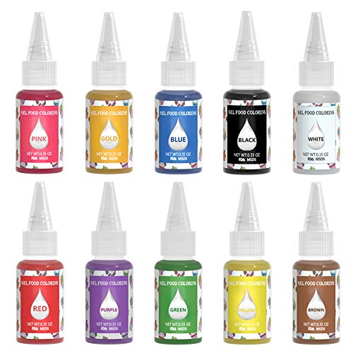 Gel Food Coloring Set For Cake Decorating - Agq Edible Neon Gel