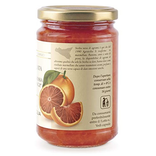 Sicilian Jam By Agrisicilia - Blood Orange Marmalade 12.7 Ounce