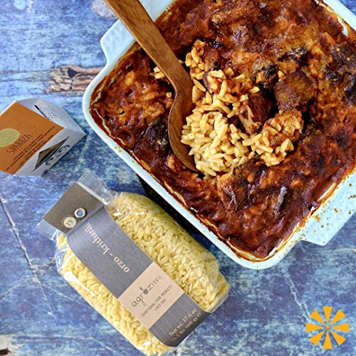 Agrozimi Traditional Kritharaki, Greek Orzo Pasta, Bronze Die-Cu