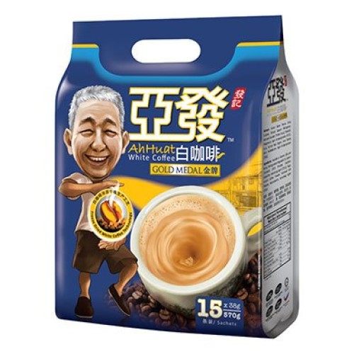 4-Pack Ah Huat 3 In 1 Gold Medal/Double Shot Rich Aroma Instant