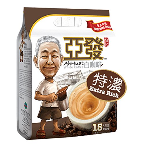 4-Pack Malaysia Ah Huat White Coffee 3-In-1 Extra Rich + Free Sw