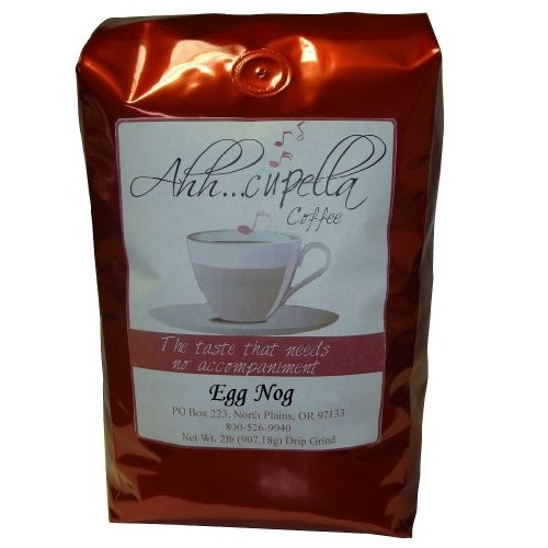 Ahh..Cupella Premium Gourmet Egg Nog Flavored Ground Coffee, 16O