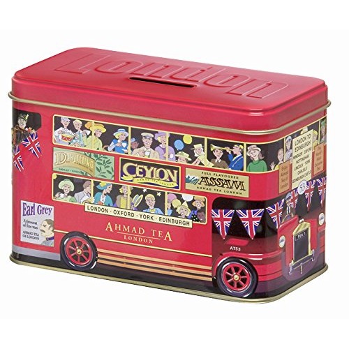 Ahmad Tea London Bus Tin, English Breakfast, 20 Count Tin