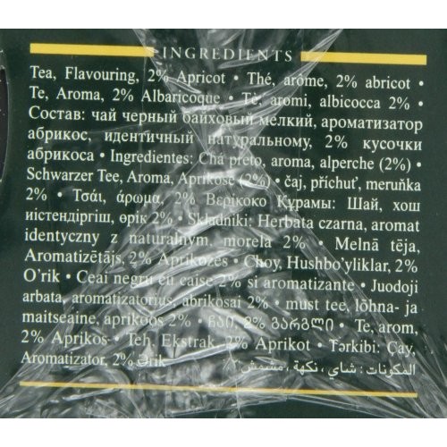 Ahmad Tea Apricot Sunrise Black Tea, 20 Tea Bags Boxes Pack Of 6