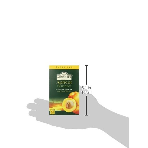 Ahmad Tea Apricot Sunrise Black Tea, 20 Tea Bags Boxes Pack Of 6