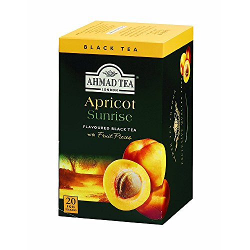 Ahmad Tea Apricot Sunrise Black Tea, 20 Tea Bags Boxes Pack Of 6
