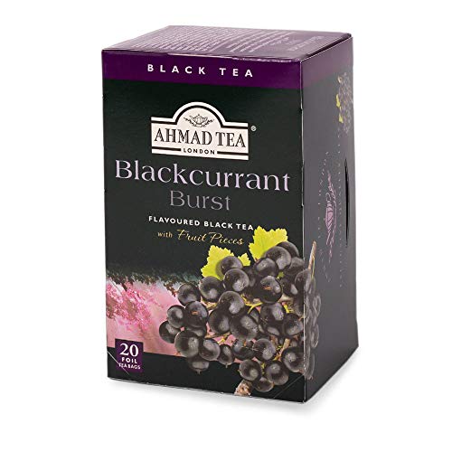 Ahmad Tea Black Tea, Blackcurrant Burst, 20 Ounce Pack Of 6