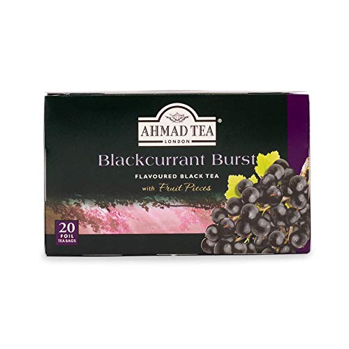 Ahmad Tea Black Tea, Blackcurrant Burst, 20 Ounce Pack Of 6