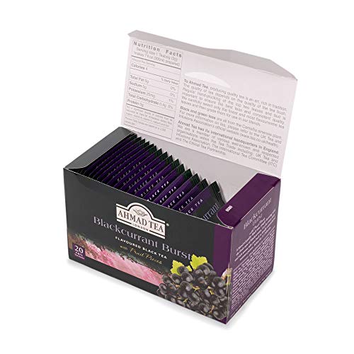 Ahmad Tea Black Tea, Blackcurrant Burst, 20 Ounce Pack Of 6