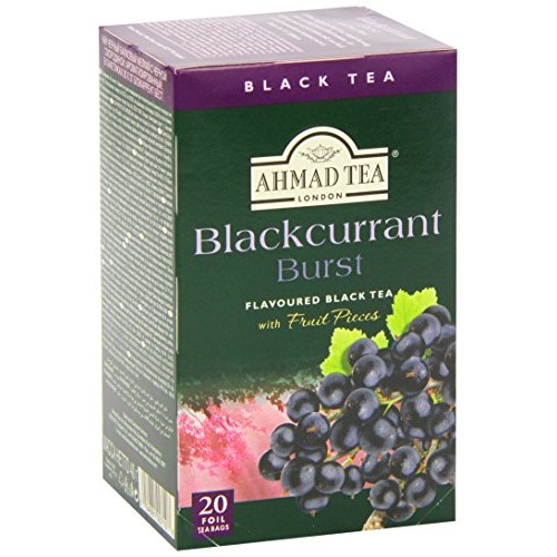 Ahmad Tea Black Tea, Blackcurrant Burst, 20 Ounce Pack Of 6