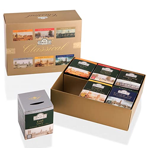 Ahmad Tea Black Tea, Classic Selection Pack Teabags, 60 Foil Tea