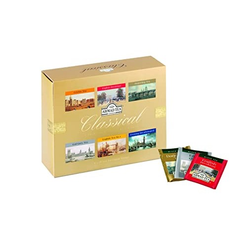 Ahmad Tea Black Tea, Classic Selection Pack Teabags, 60 Foil Tea