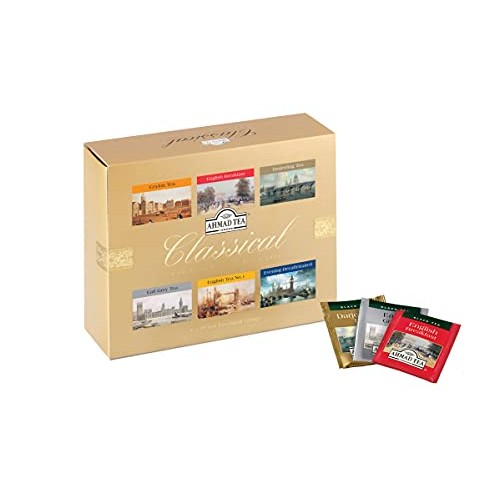 Ahmad Tea Black Tea, Classic Selection Pack Teabags, 60 Foil Tea