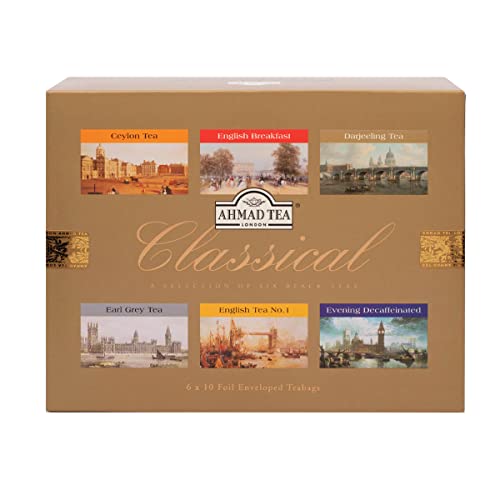 Ahmad Tea Black Tea, Classic Selection Pack Teabags, 60 Foil Tea