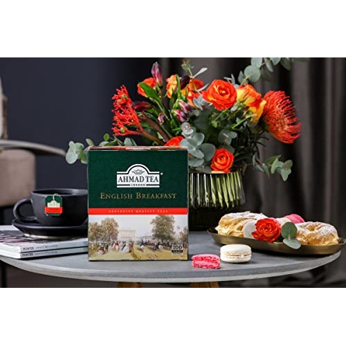 Ahmad Tea Black Tea, English Breakfast Teabags, 100 ct - Caffein...