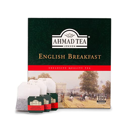 Ahmad Tea Black Tea, English Breakfast Teabags, 100 ct - Caffein...