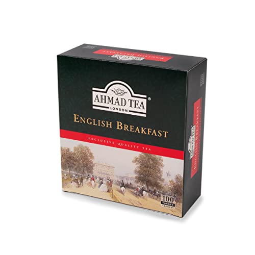 Ahmad Tea Black Tea, English Breakfast Teabags, 100 ct - Caffein...