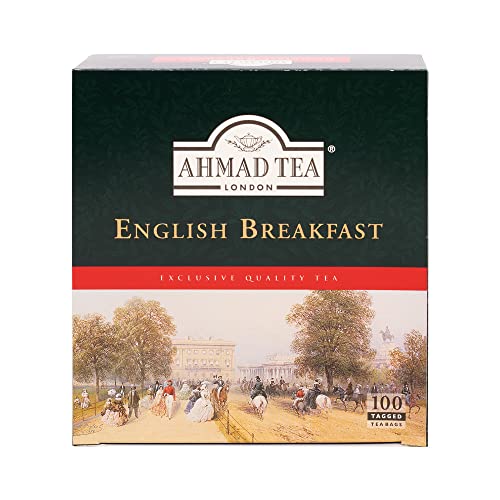 Ahmad Tea Black Tea, English Breakfast Teabags, 100 ct - Caffein...