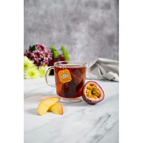 Ahmad Tea Black Tea, Peach And Passion Fruit Teabags, 20 ct Pac...