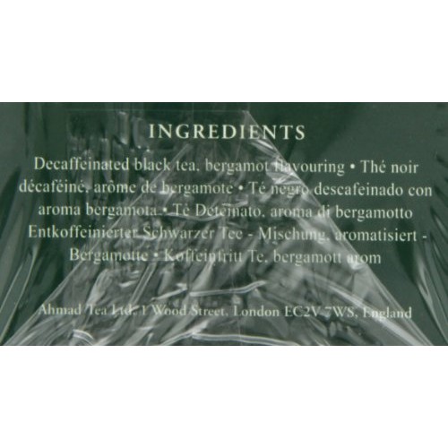 Ahmad Tea Decaffeinated Earl Grey Tea, 20-Count Boxes Pack Of 6