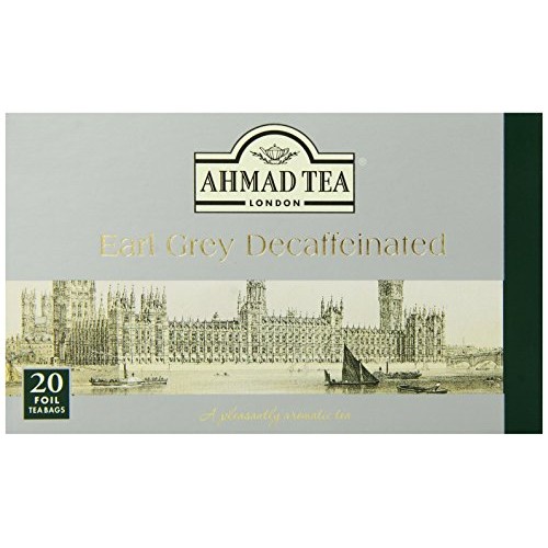 Ahmad Tea Decaffeinated Earl Grey Tea, 20-Count Boxes Pack Of 6