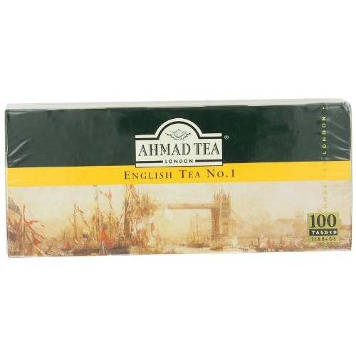 Ahmad Tea English Tea No.1, 100 Tagged Teabags, Pack Of 6