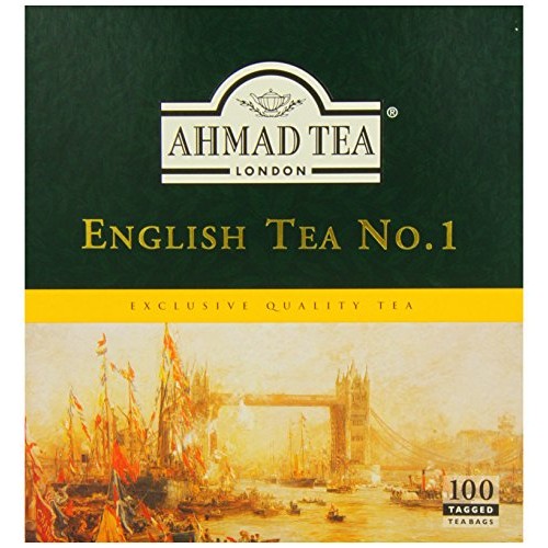 Ahmad Tea English Tea No.1, 100 Tagged Teabags, Pack Of 6