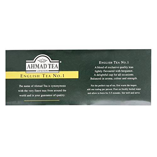 Ahmad Tea English Tea No.1 Tagged Teabags, 100 Count