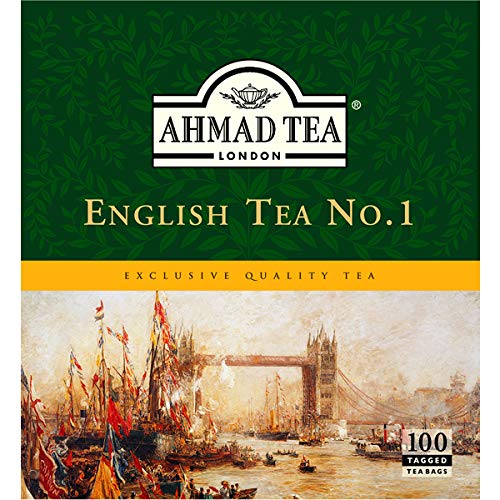 Ahmad Tea English Tea No.1 Tagged Teabags, 100 Count