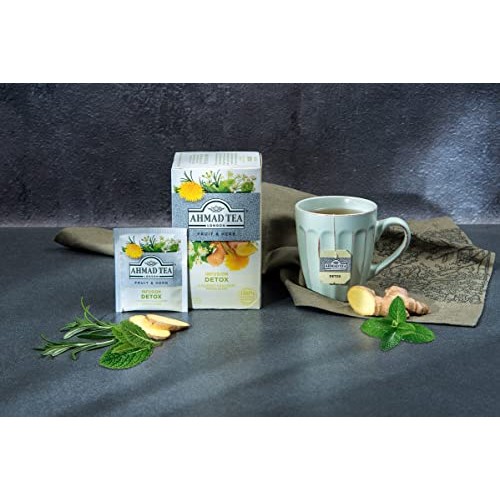 Ahmad Tea Herbal Tea, Ginger, Peppermint, Fennel, Dandelion, & B...